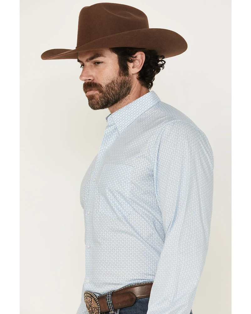 Wrangler x Cody Johnson Men's Geo Print Long Sleeve Button-Down Western Shirt