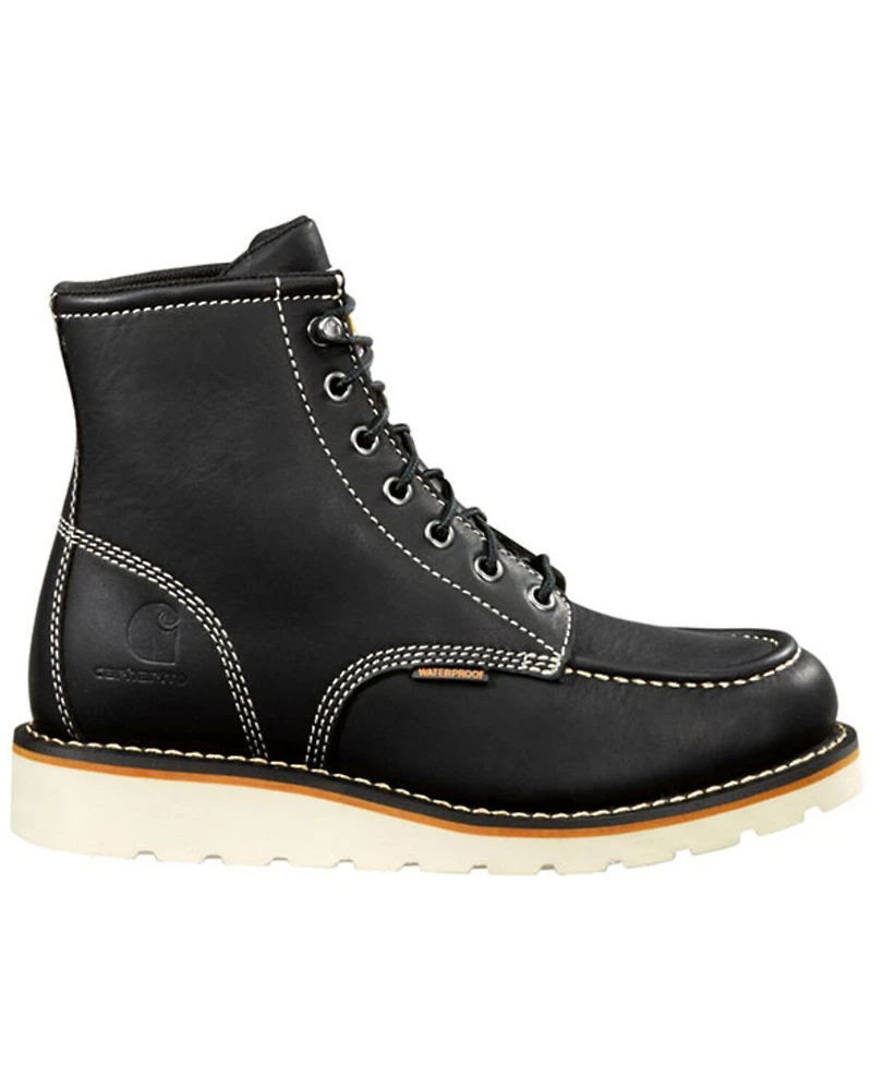 Carhartt Women's Black Wedge Sole Waterproof Work Boots - Soft Toe