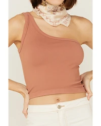 Fornia Women's Top One Cedar Wood Shoulder Ribbed Cami