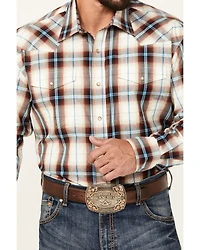 Roper Men's Amarillo Plaid Print Long Sleeve Pearl Snap Western Shirt