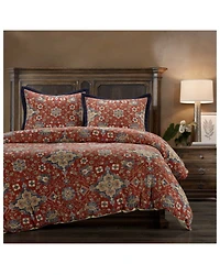 HiEnd Accents Melinda Washed Linen 3-Piece Super King Comforter Set