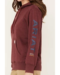 Ariat Women's Rebar Logo Sleeve Graphic Work Hooded Sweatshirt