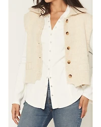 Cleo + Wolf Women's Button-Down Sweater Vest
