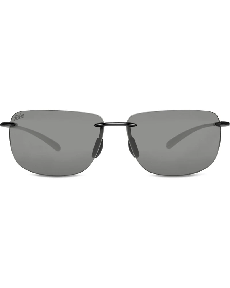 Hobie Men's Gray and Shiny Black Polarized Rips Sunglasses
