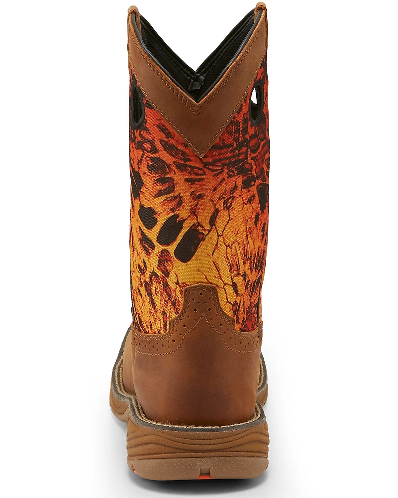 Justin Men's Stampede Rush Western Work Boots - Square Toe