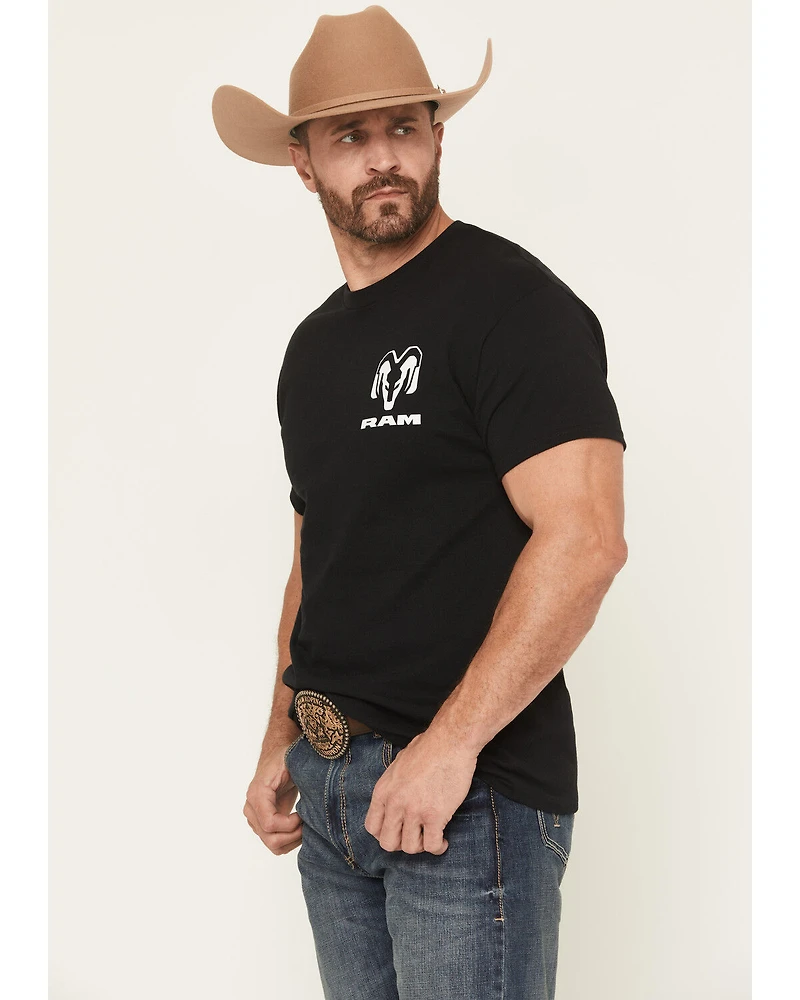 Buckwear Men's Ram Camo Print Logo Short Sleeve Graphic T-Shirt