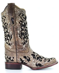Corral Women's Sequin Inlay Western Boots - Square Toe