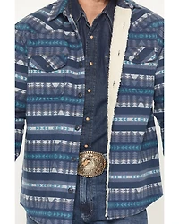 Cody James Men's Benton Sherpa Lined Southwestern Print Flannel Shirt Jacket
