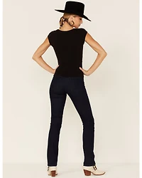 Lola Jeans Women's Dark Wash High Rise Straight Leg