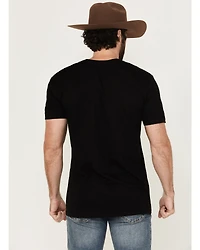 Moonshine Spirit Men's Skeleton Cowboy Short Sleeve Graphic T-Shirt