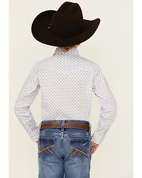 Wrangler Boys' 20x Geo Print Long Sleeve Snap Western Shirt
