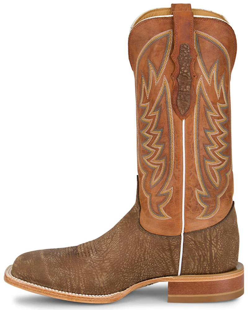 Justin Men's Cowman Western Boots - Broad Square Toe