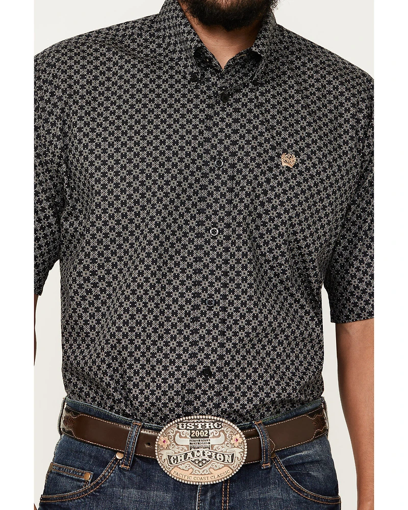 Cinch Men's Geo Print Short Sleeve Button-Down Western Shirt