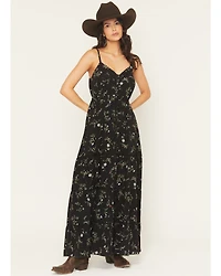 Idyllwind Women's Colt Floral Print Sleeveless Button-Down Maxi Dress