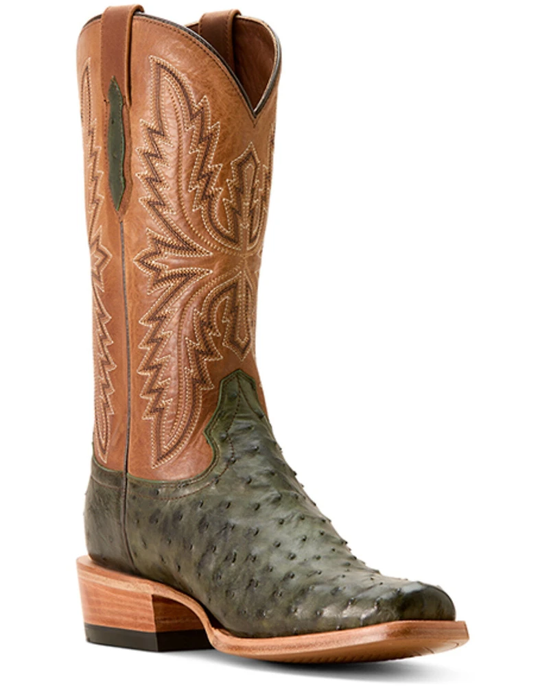 Ariat Men's Futurity Relentless Exotic Ostrich Western Boots - Square Toe