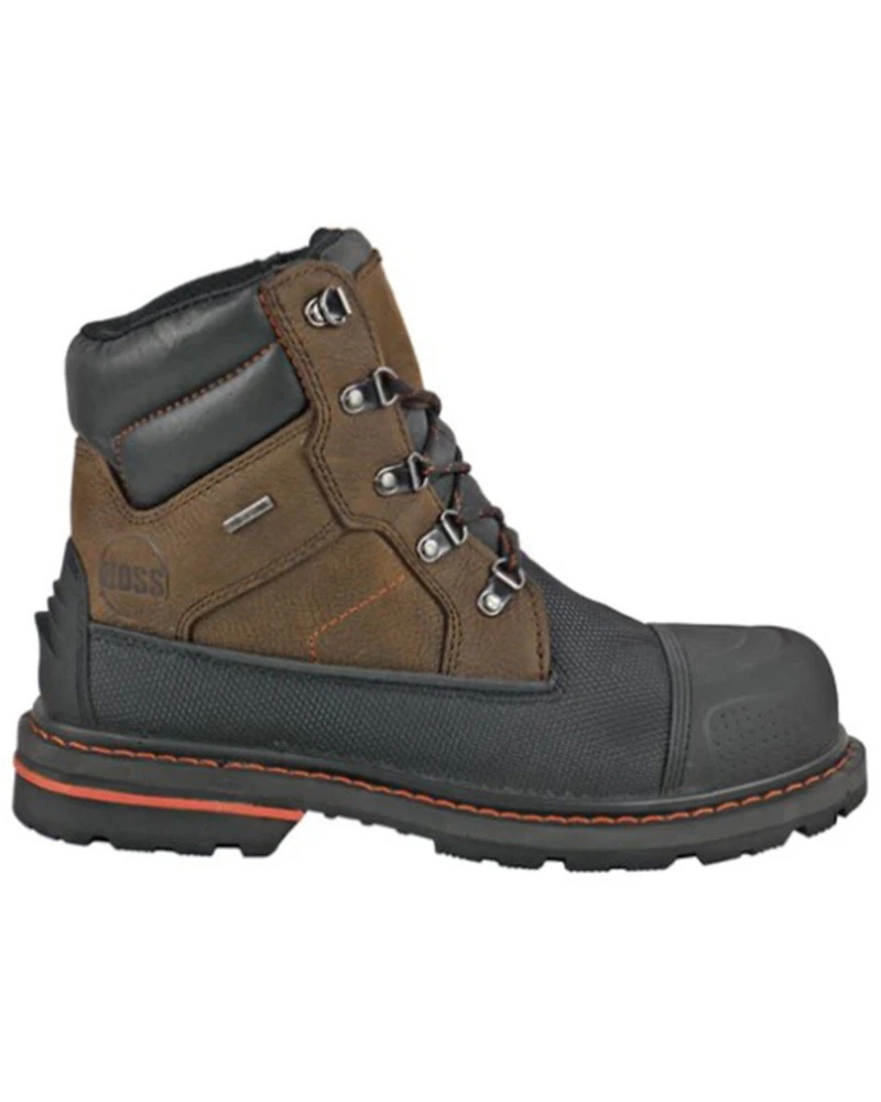 Hoss Men's Tough 6" Lace-Up Waterproof Work Boots - Composite Toe