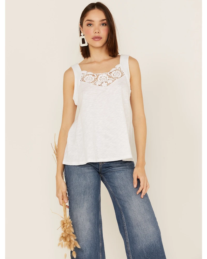 Wrangler Retro Women's Crochet Knit Lace Tank Top
