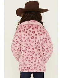 Urban Republic Little Girls' Jaguar Print Faux Fur Jacket