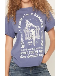 Idyllwind Women's I Know I'm A Handful Short Sleeve Graphic Tee
