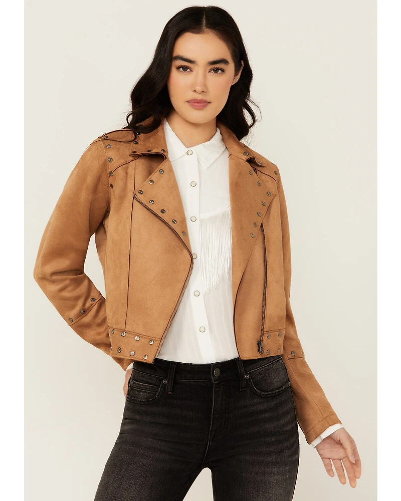 Idyllwind Women's Yorkshire Studded And Embroidered Moto Jacket