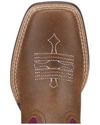 Ariat Girls' Tombstone Western Boots - Broad Square Toe