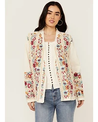 Johnny Was Women's Embroidered Floral Sweater