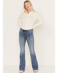 Idyllwind Women's Copper Ridge Low Rise Lace Flare Jeans