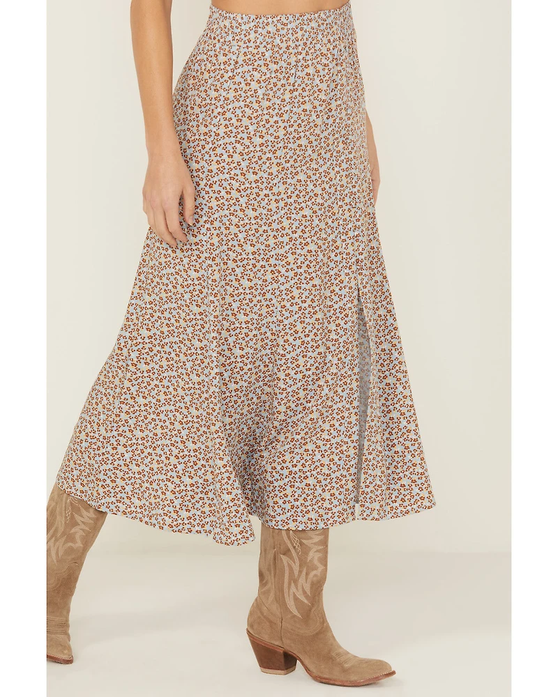 Idyllwind Women's Richardson Floral Print Button Front Midi Skirt