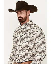RANK 45® Men's Geo Print Long Sleeve Button-Down Western Shirt
