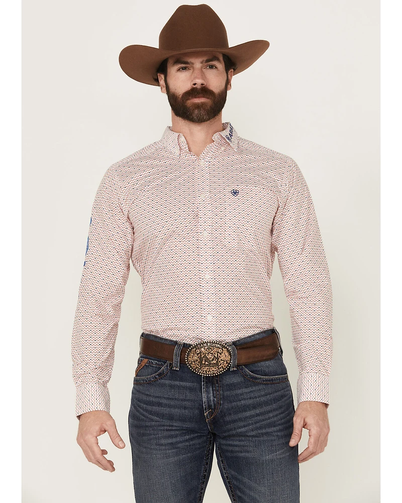 Ariat Men's Team Primo Logo Printed Long Sleeve Button-Down Western Shirt