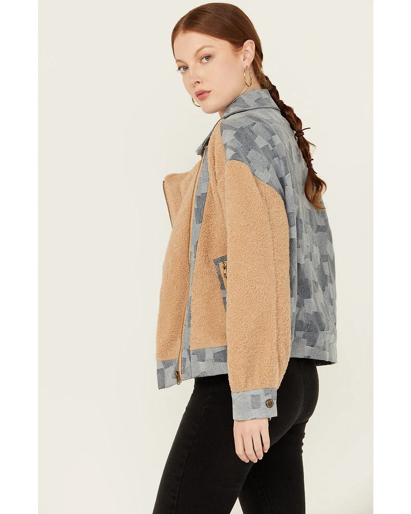Miss Me Women's Fleece Moto Jacket