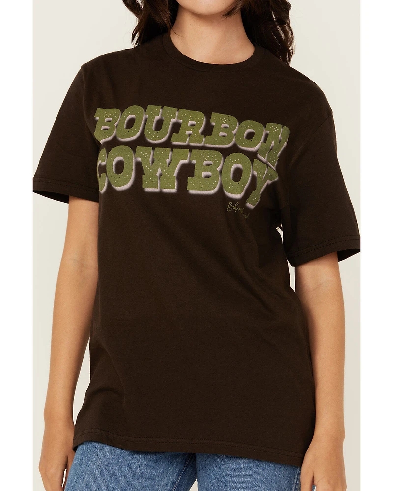 Bohemian Cowgirl Women's Bourbon Cowboy Short Sleeve Graphic Tee