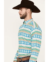 Ariat Men's Team Christian Horz Southwestern Striped Long Sleeve Button-Down Western Shirt - Tall