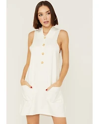 Show Me Your Mumu Women's Shifty Sweater White Mini Dress