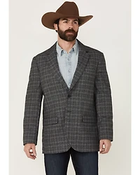 Rock & Roll Denim Men's Plaid Print Button-Down Sport Coat