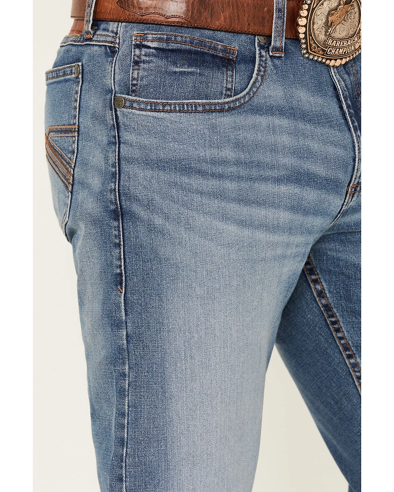 Wrangler 20X Men's Wright Medium Wash Slim Bootcut Stretch Denim Jeans - Tall