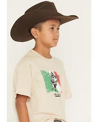 Cowboy Hardware Boys' Bullrider Mexican Flag Short Sleeve Graphic T-Shirt