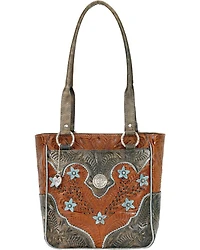 American West Desert Flower Zip Top Tote