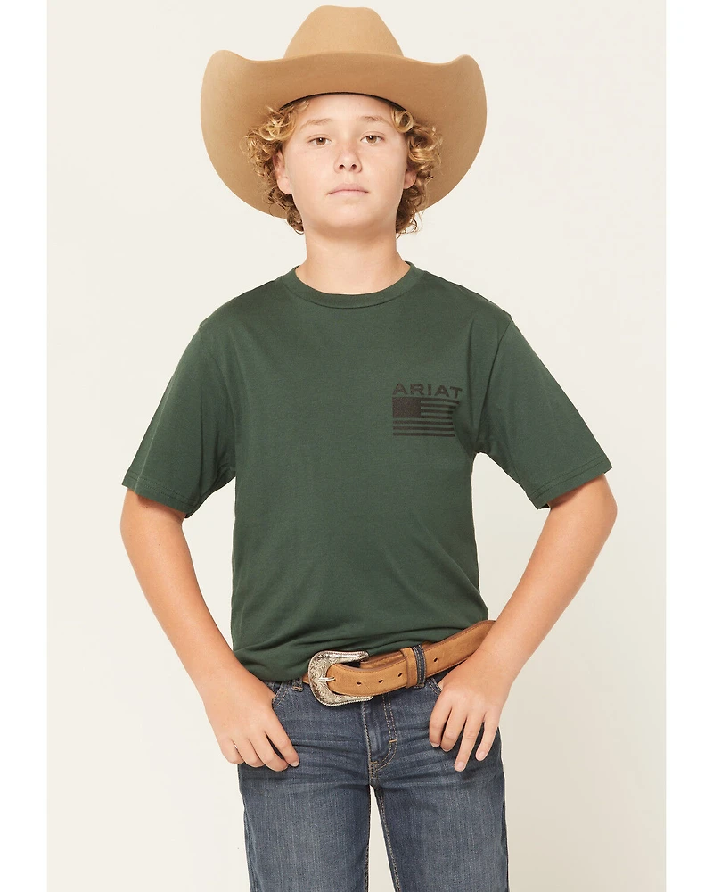 Ariat Boys' Flag Logo Short Sleeve Graphic T-Shirt