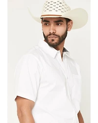 Cody James Men's Basic Twill Short Sleeve Button-Down Stretch Western Shirt