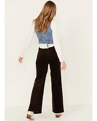 Cleo + Wolf Women's High Rise Loose Corduroy Wide Jeans