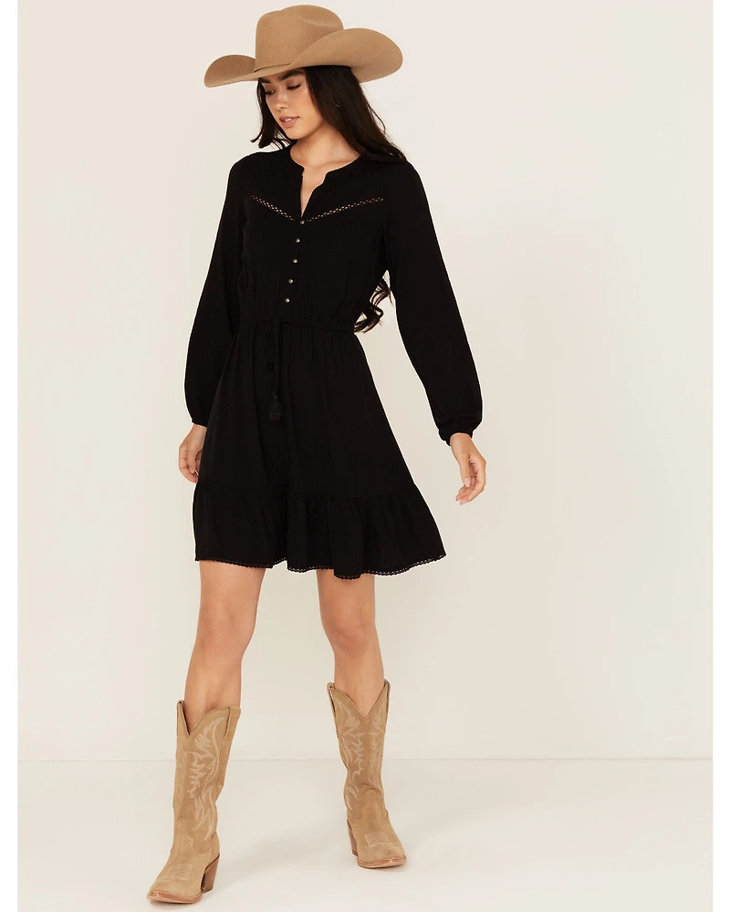Idyllwind Women's Fitzpatrick Solid Long Sleeve Mini Dress