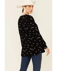 Shyanne Women's Floral Print Long Sleeve Peasant Tunic