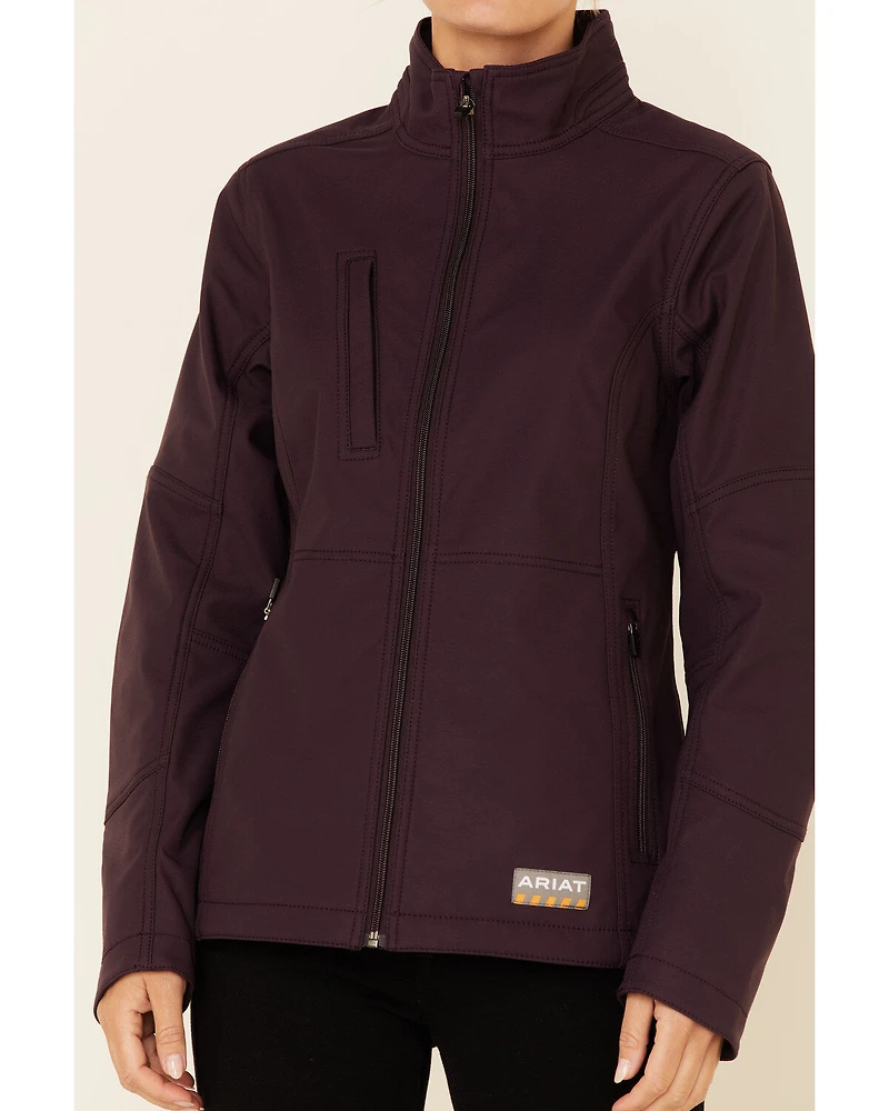 Ariat Women's Rebar Stitch Softshell Zip-Front Work Jacket