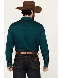Wrangler Retro Men's Solid Long Sleeve Snap Western Shirt