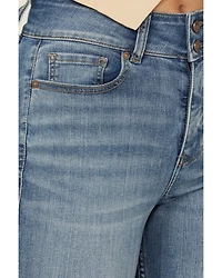 Shyanne Women's Cimarron Light Wash High Rise Flare Stretch Denim Jeans