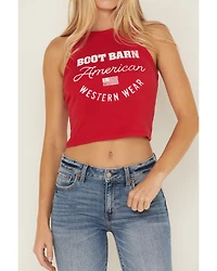 Boot Barn Women's Logo American Western Wear Racerback Tank Top