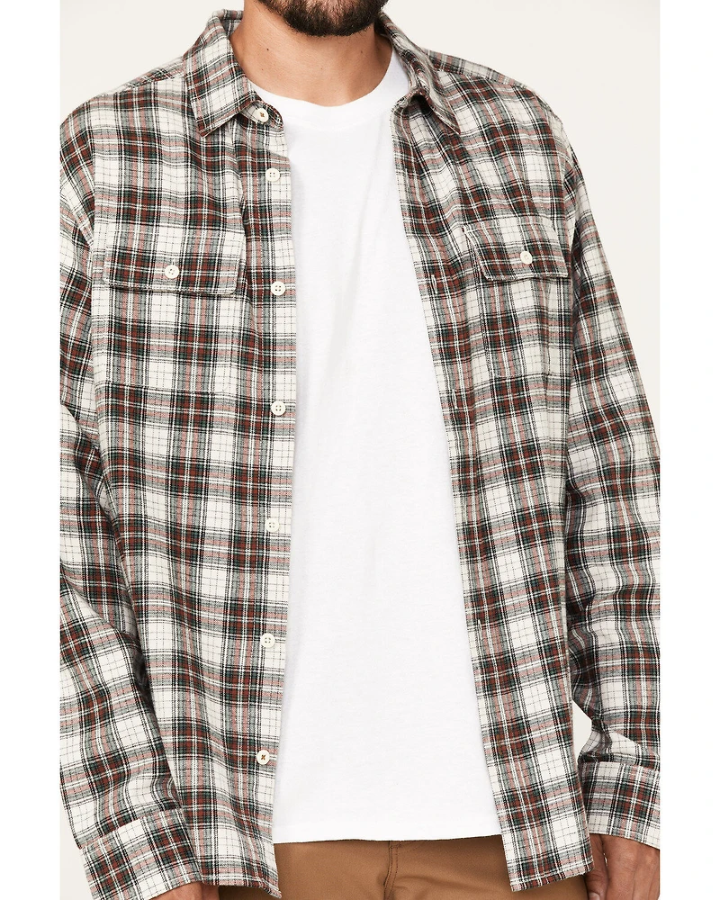 Brothers and Sons Men's Everyday Plaid Long Sleeve Button Down Western Flannel Shirt