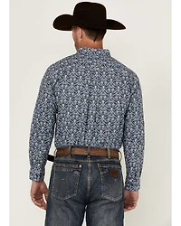 Ariat Men's Team Orlando Medallion Print Logo Long Sleeve Button-Down Western Shirt