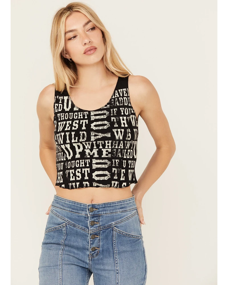 Idyllwind Women's Rhett The West Was Wild Graphic Rib Knit Tank